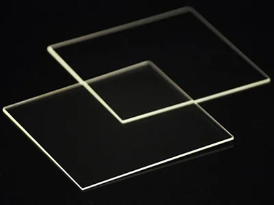 Ventana óptica de cuarzo de gran formato